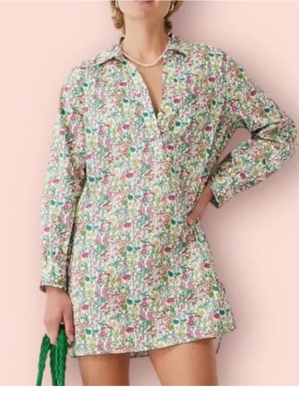J.Crew Tunic cover-up with side ties in Liberty fabric